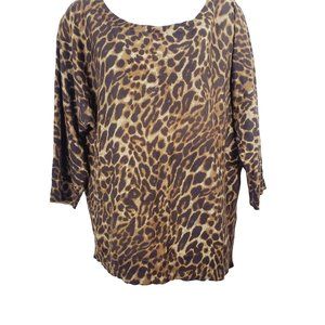 Chaps dolman top   Extra Large animal print leopard  animal print  cotton
